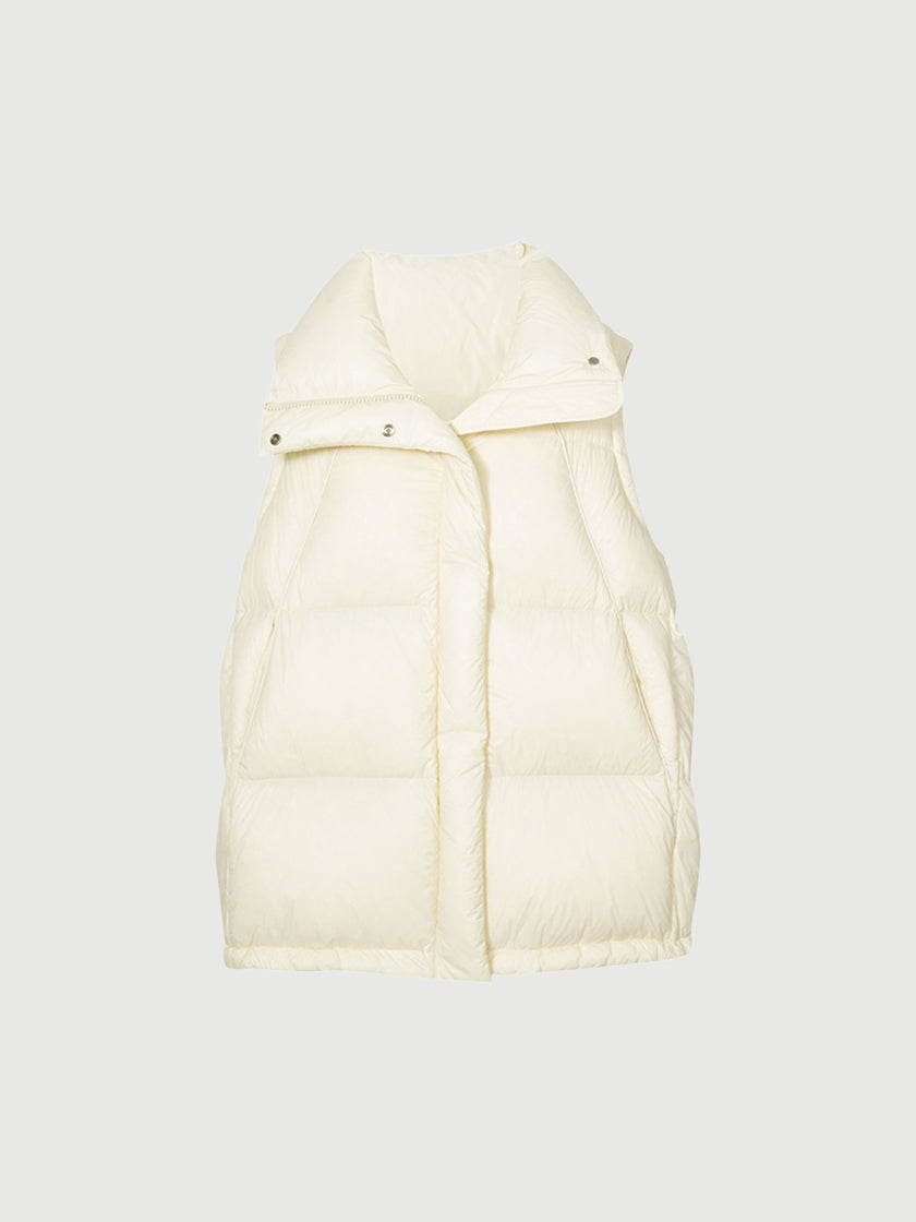 Lapel Puffer Vest - MEILLEUR MOMENT OFFICIAL STORE NEW YORK 