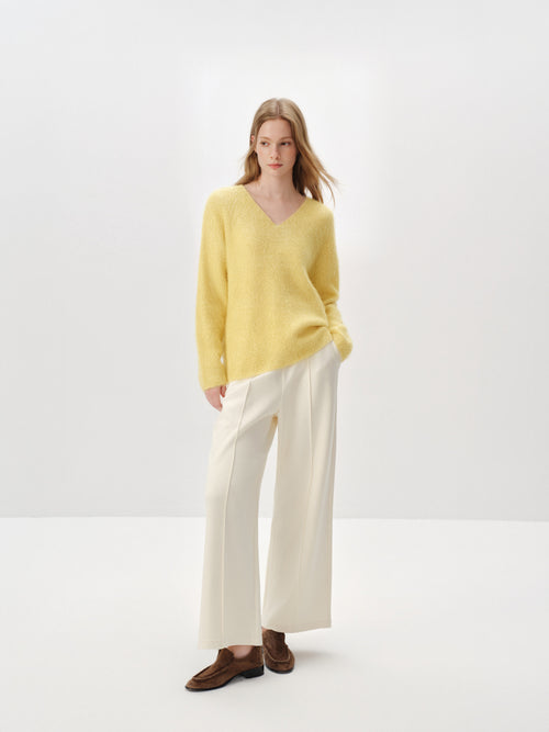 Load image 1 in gallery view. Relaxed V-Neck Raglan Sweater