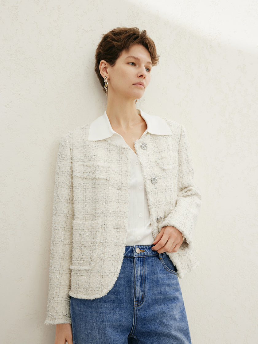 Tiny Shiny Tweed Jacket – MEILLEUR MOMENT OFFICIAL STORE NEW