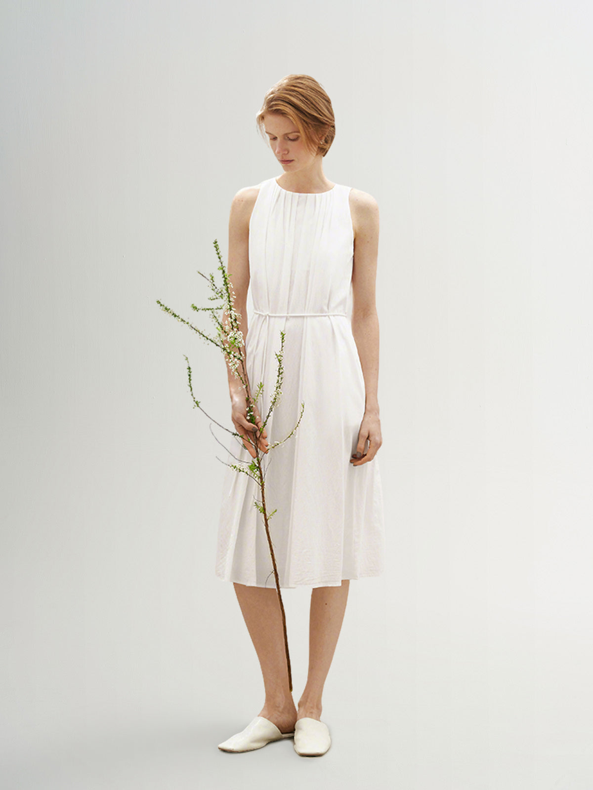 Stand Collar Sleeveless Dress