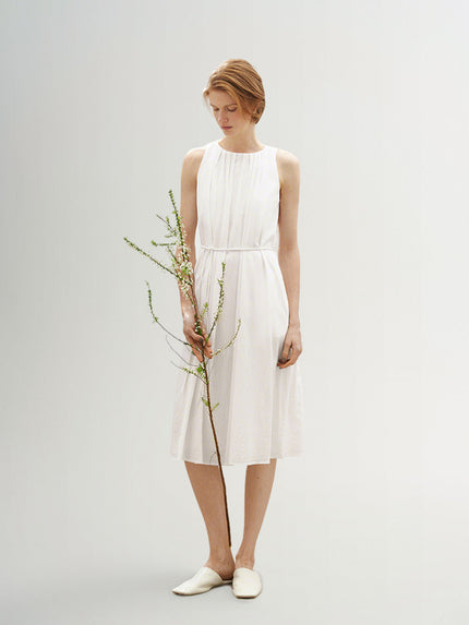 Stand Collar Sleeveless Dress