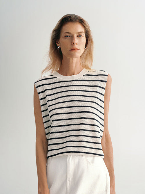 Load image 1 in gallery view. Striped Knit Tank