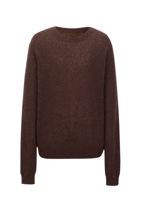 Load image 1 in gallery view. Lightweight Cashmere-Silk Crewneck Sweater