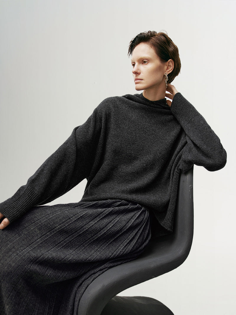 Relaxed Fit Cashmere Hoodie - MEILLEUR MOMENT OFFICIAL STORE NEW YORK 