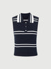 Polo Sleeveless Cotton Knit Top
