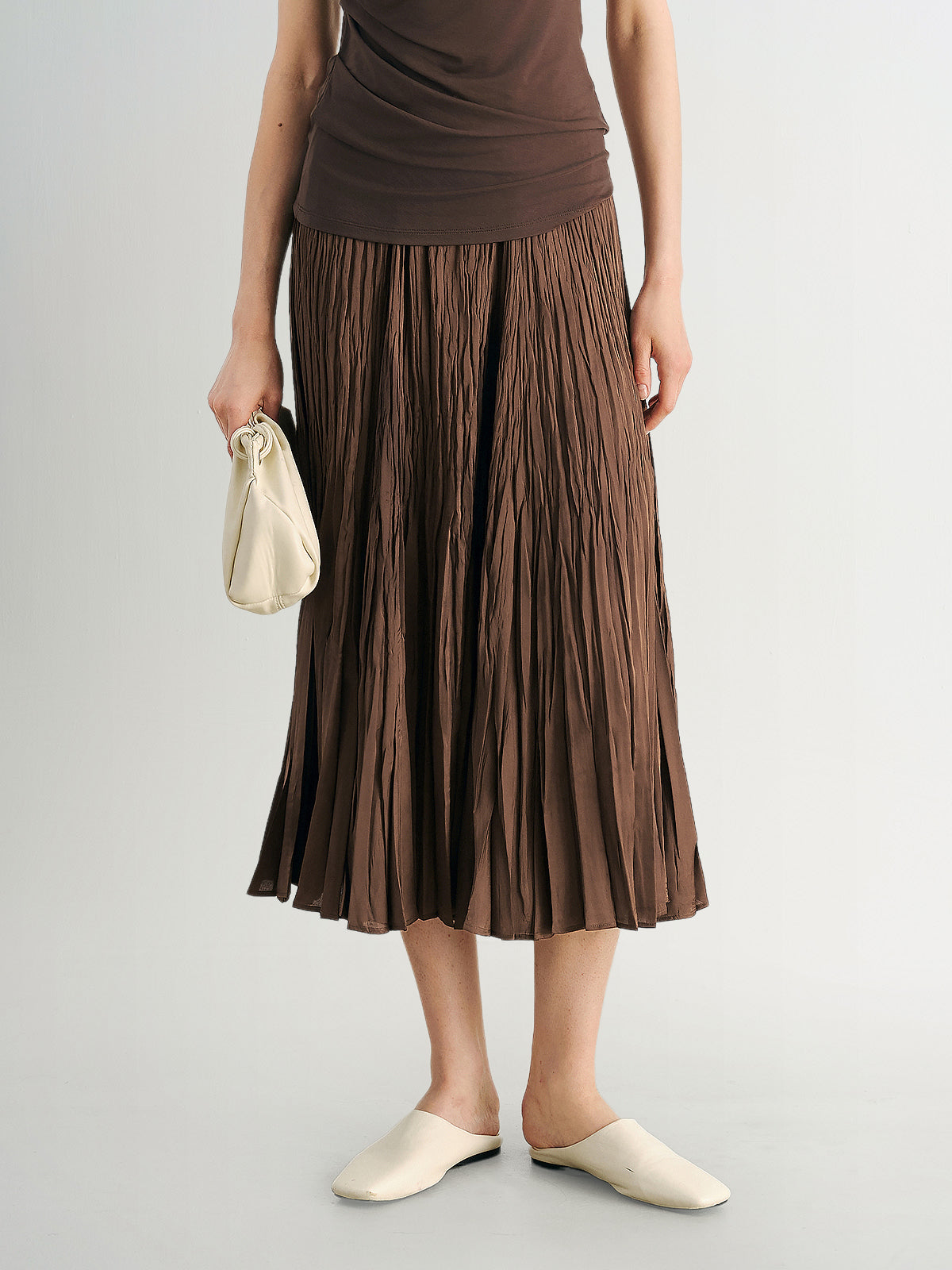 The Classic Accordion Midi Skirt