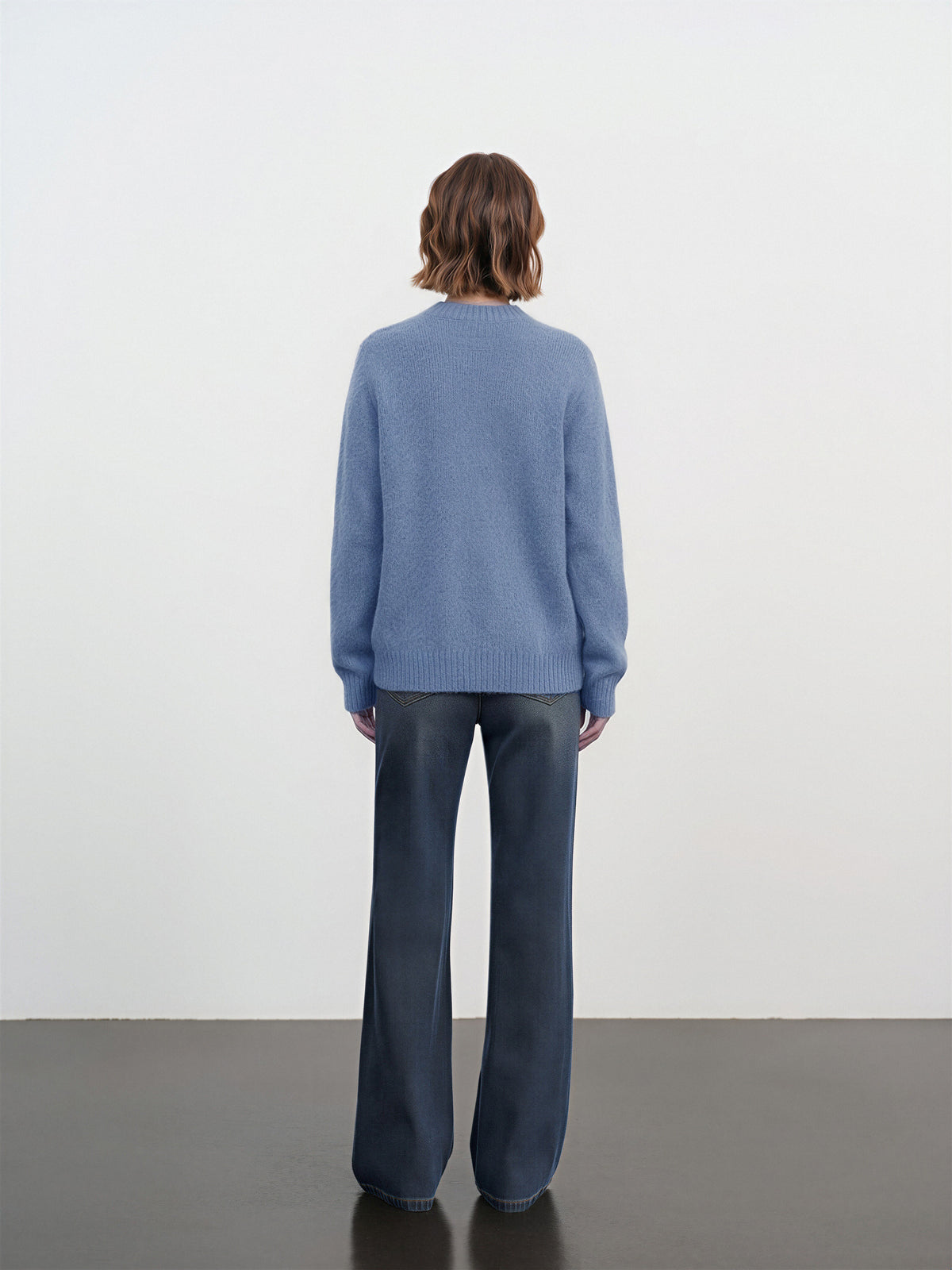 Lightweight Cashmere-Silk Crewneck Sweater