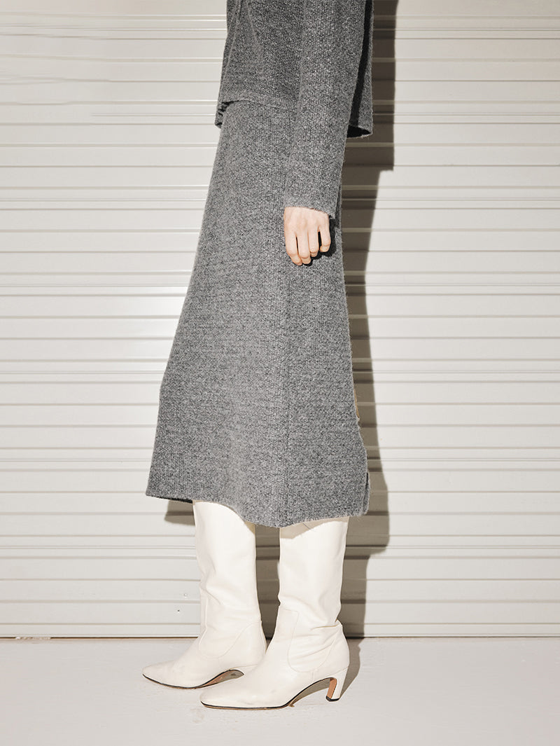 Wool Tweed Short Jacket Skirt Suit - MEILLEUR MOMENT OFFICIAL STORE NEW YORK