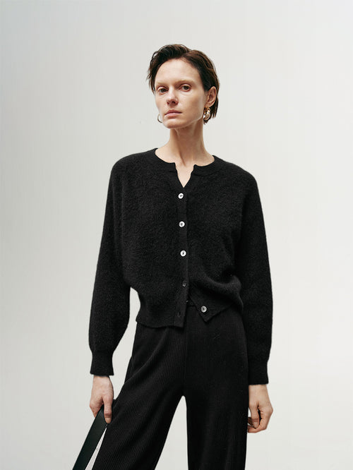 Load image 1 in gallery view. V Neck Pure Cashmere Cardigan