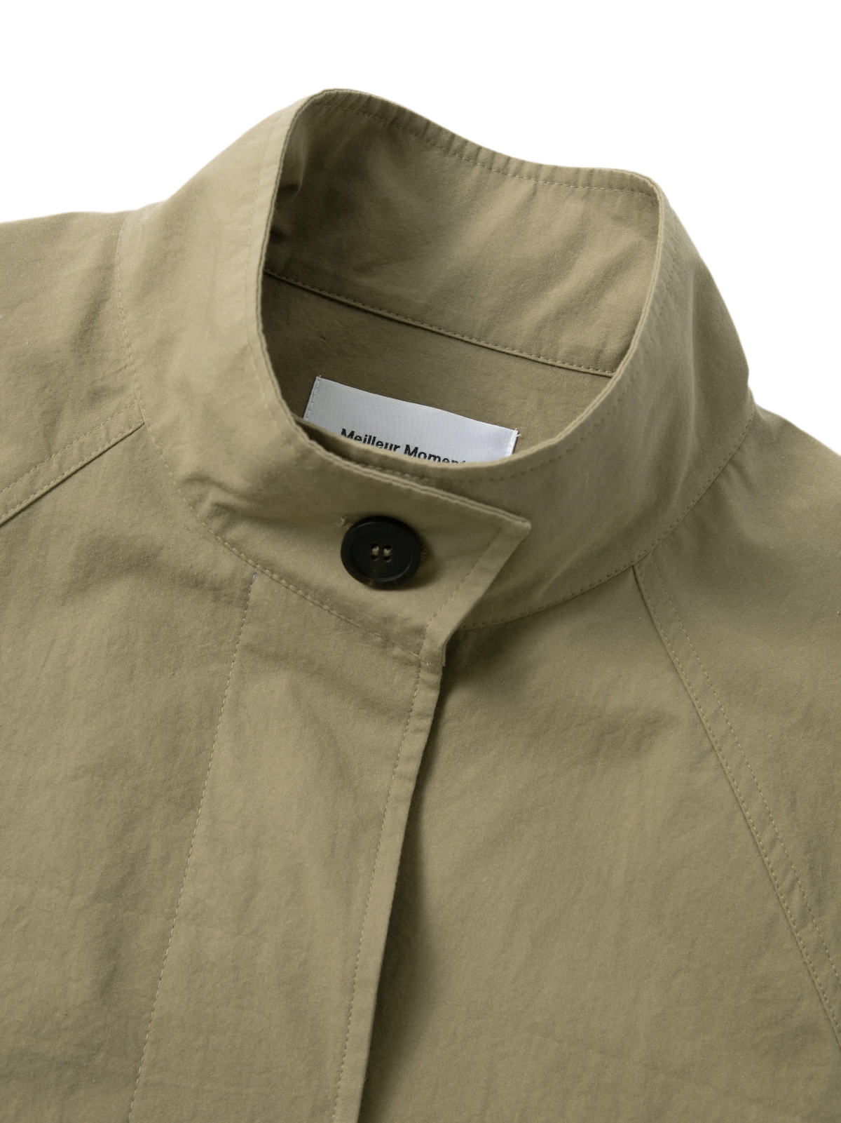 Cotton Stand-Collar Trench Coat