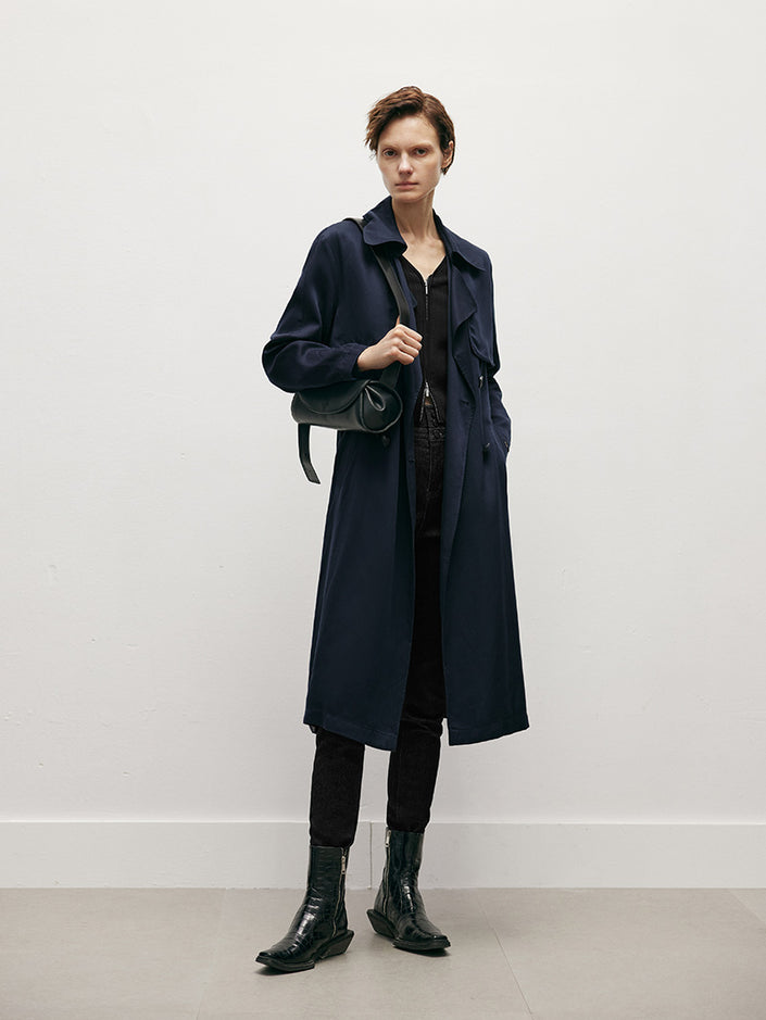 Pure Lyocell Trench Coat