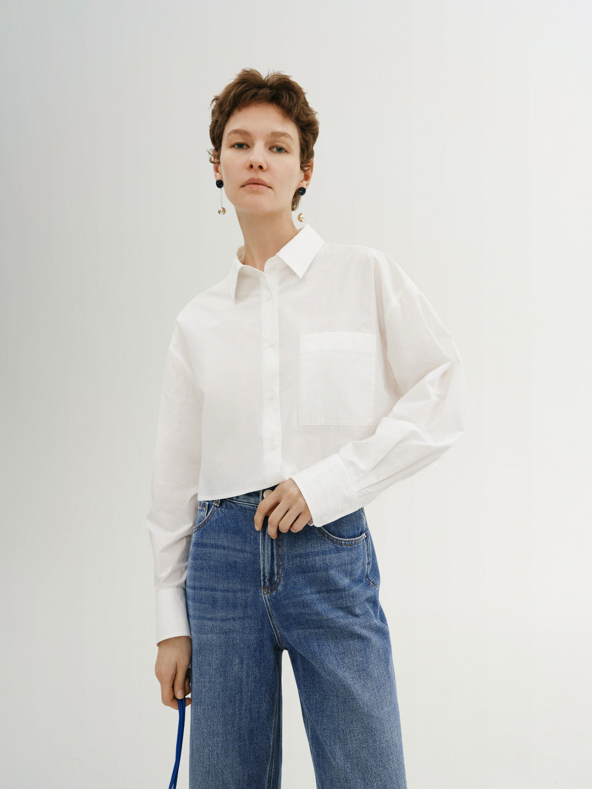 100% Cotton Cropped Shirt