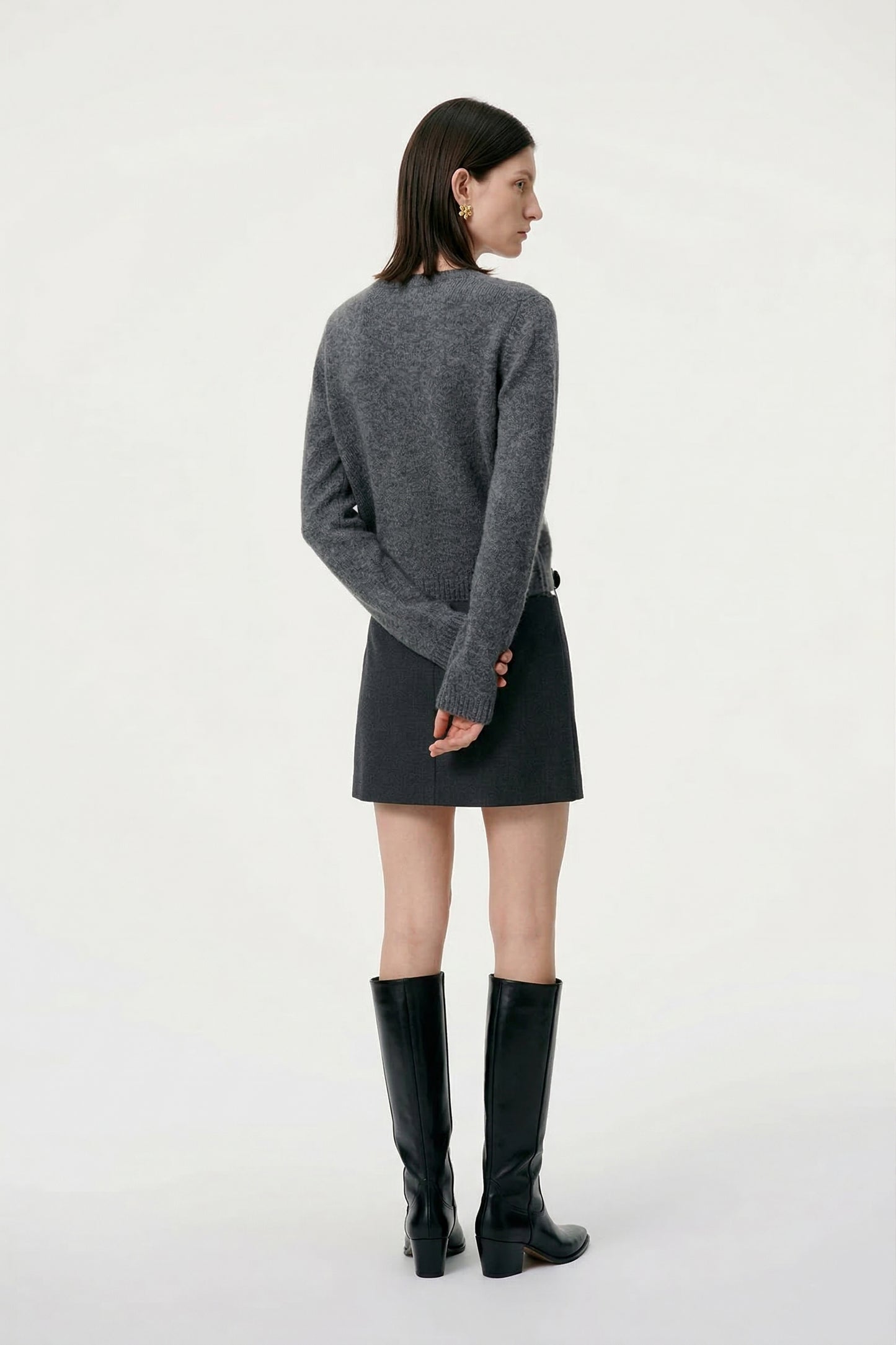 Silk-Cashmere Knit Cardigan