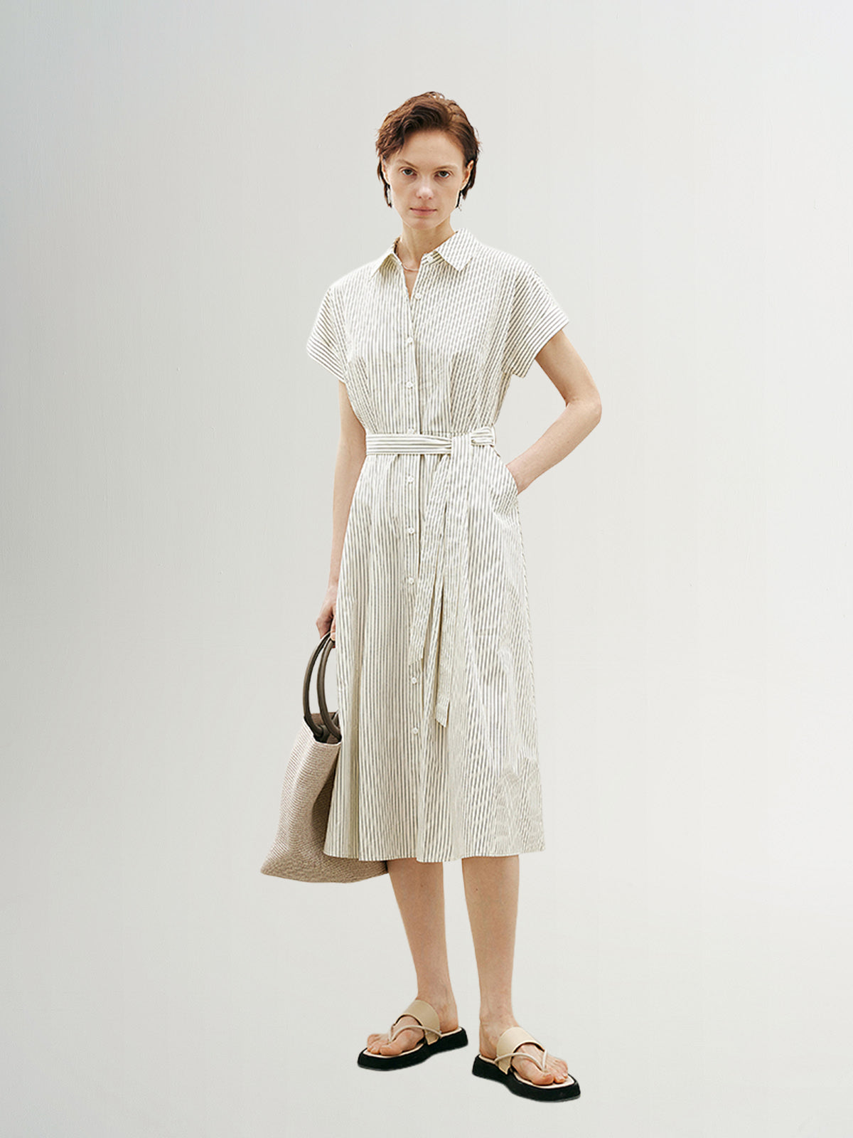 Short Sleeves 100% Cotton Dress