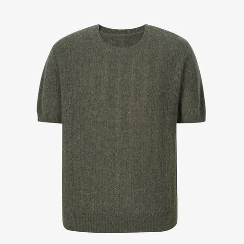 Load image 1 in gallery view. Crew Neck Short Sleeve Knit Top