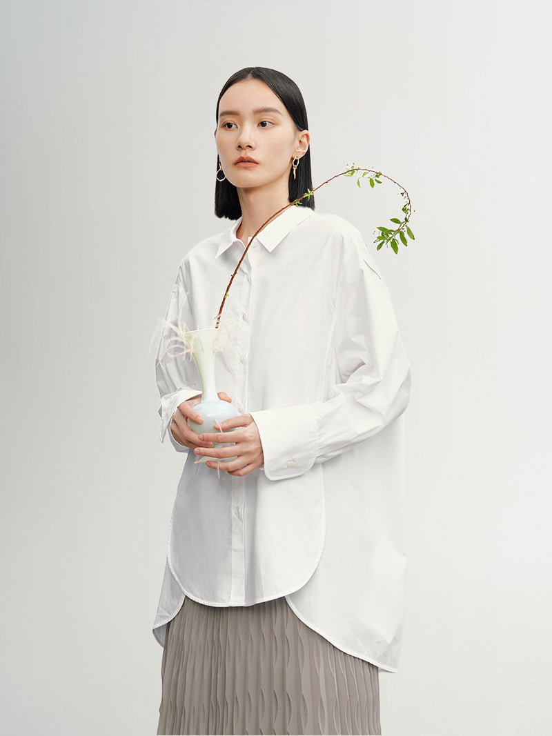Pure Cotton Oversized Shirt - MEILLEUR MOMENT OFFICIAL STORE NEW YORK 