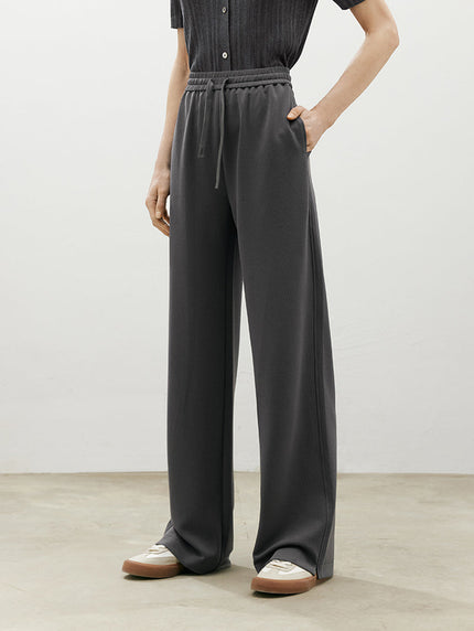 Straight-Fit Drawstring Trousers