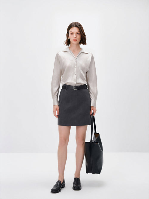Load image 1 in gallery view. Tailored Mini Skirt