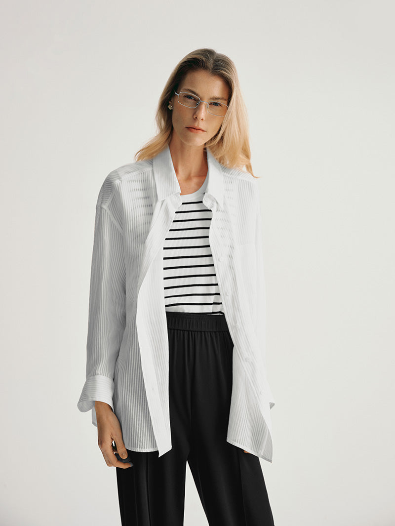 Pinstripe Long Sleeves Shirt