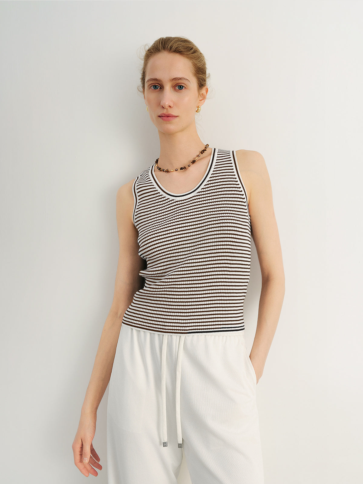 Nautical Striped Sleeveless Tank