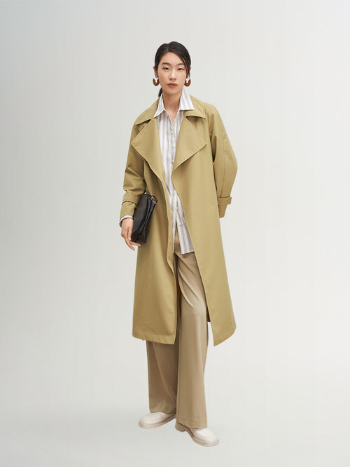Load image 1 in gallery view. Oversized Collar Trench Coat