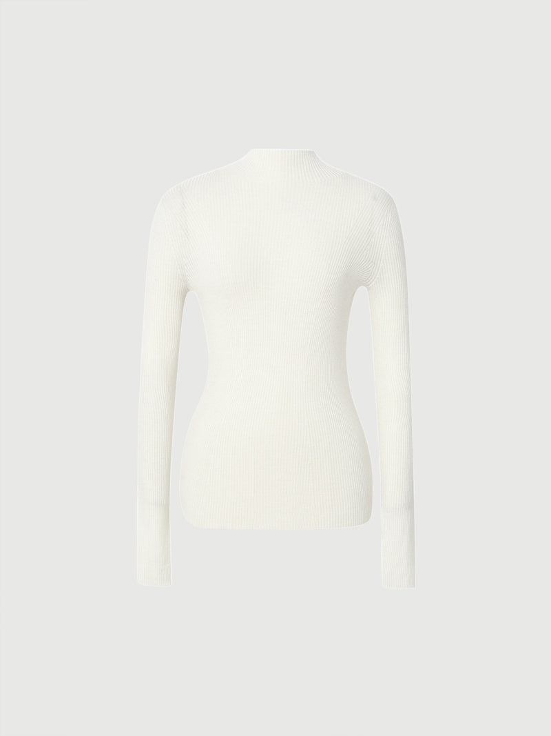 Pure Wool Mock Neck Sweater - MEILLEUR MOMENT OFFICIAL STORE NEW YORK 