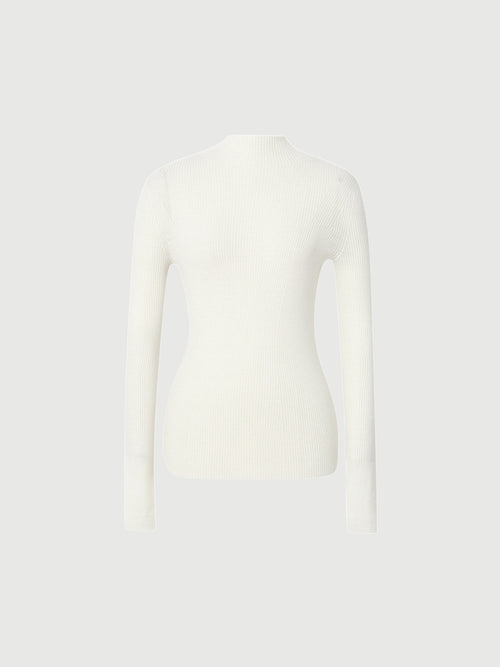 Load image 1 in gallery view. Pure Wool Mock Neck Sweater - MEILLEUR MOMENT OFFICIAL STORE NEW YORK 