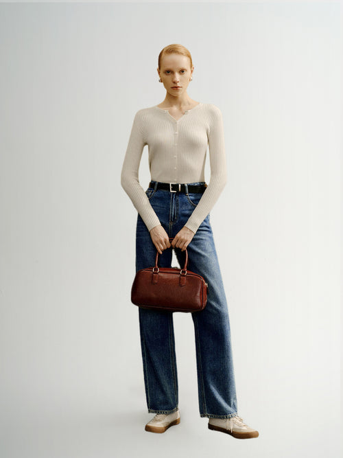 Load image 1 in gallery view. Straight Fit Pure Cotton Jeans