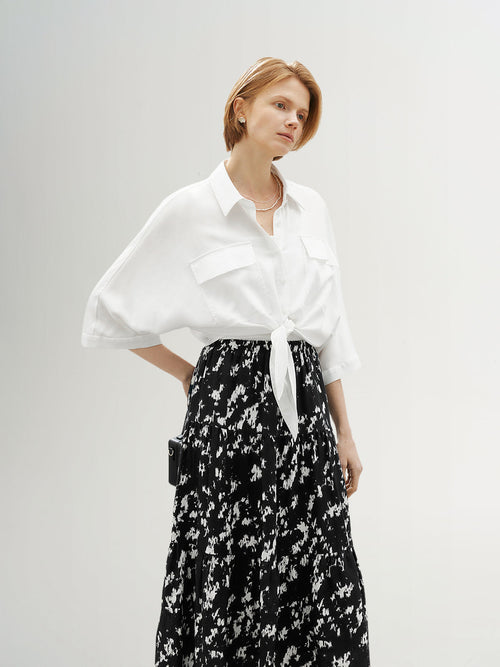 Load image 1 in gallery view. Polo Half Sleeves 100% Lyocell Shirt