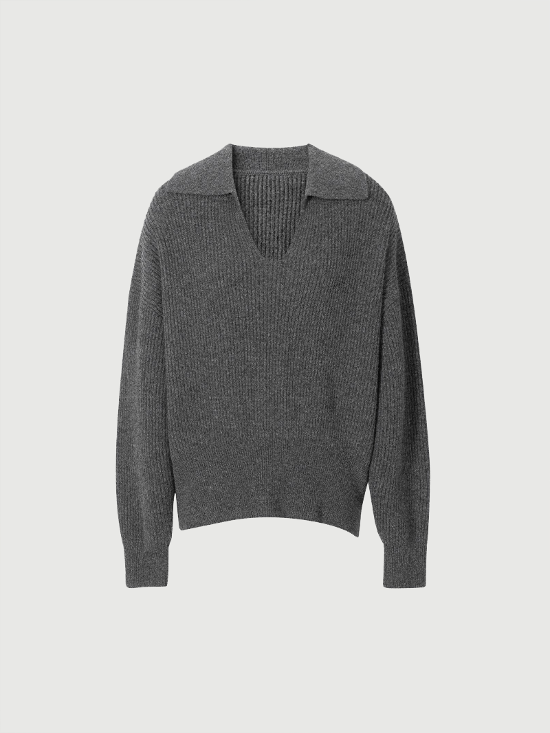 Pure Wool Polo Neck Sweater