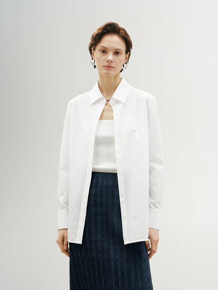 Structured Classic Stand-Collar Shirt