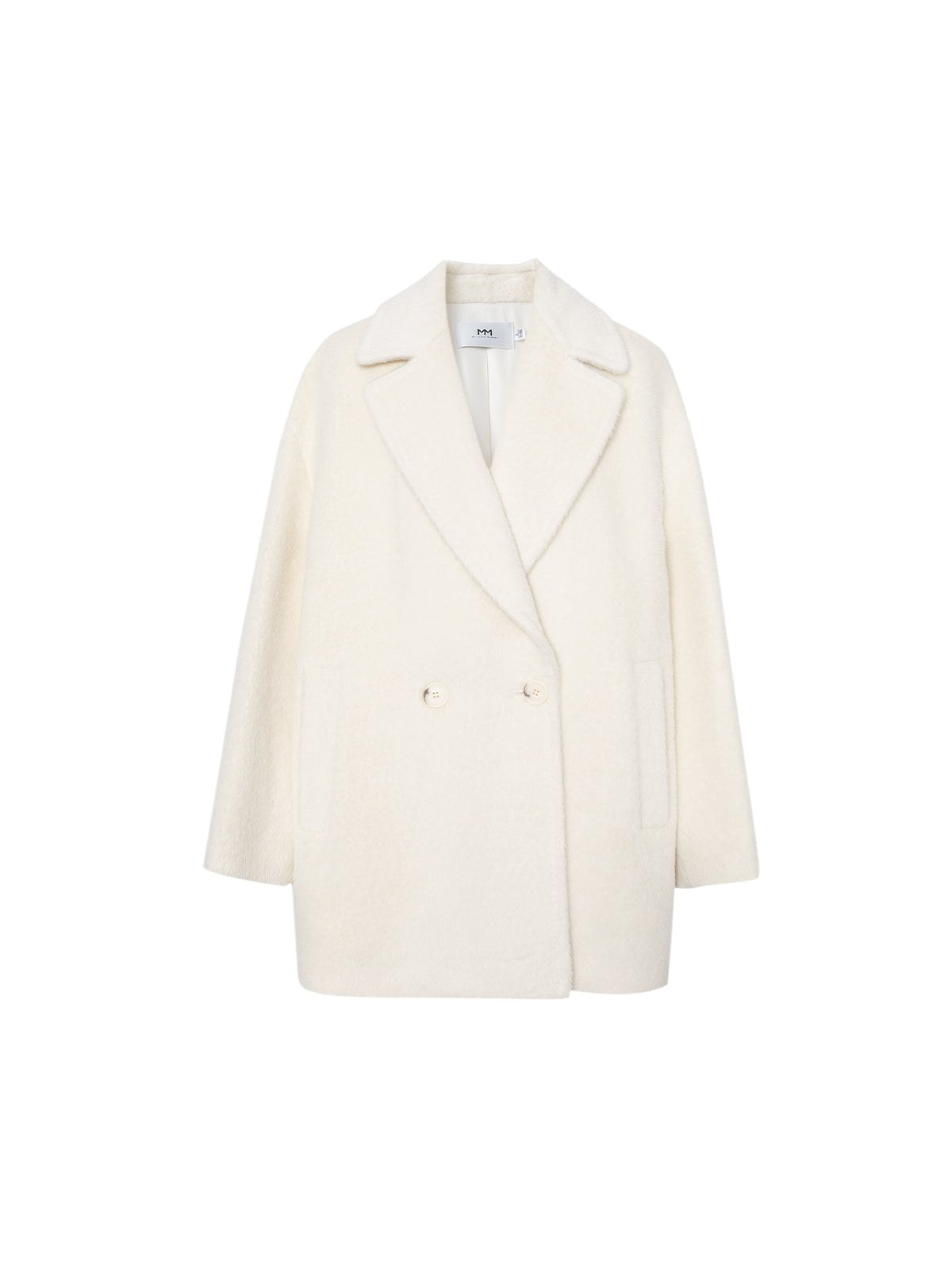 Double Breasted Alpaca Wool Peacoat