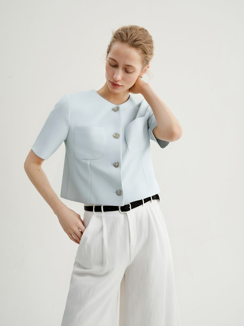 Short Sleeved Acetate Jacket