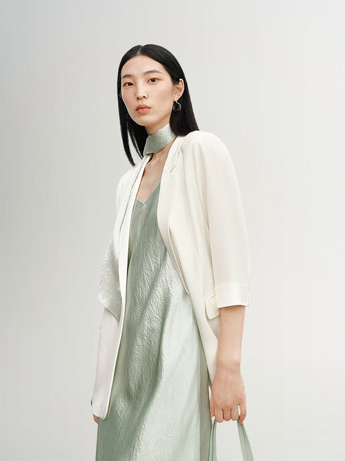 Load image 1 in gallery view. Silk Blazer Jacket