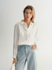 Concealed Placket Pure Silk Shirt