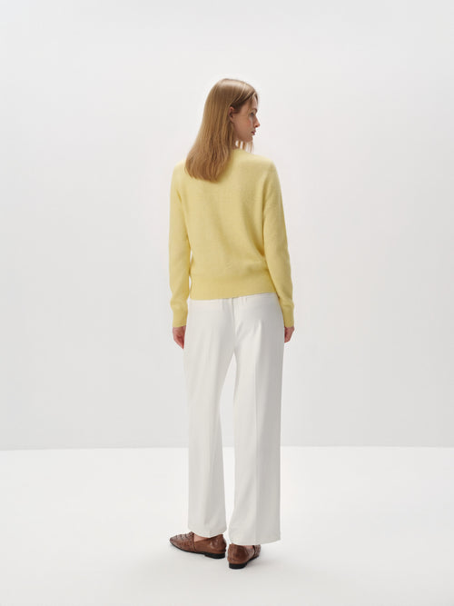 Load image 1 in gallery view. Cashmere-Silk Crewneck Knit Cardigan