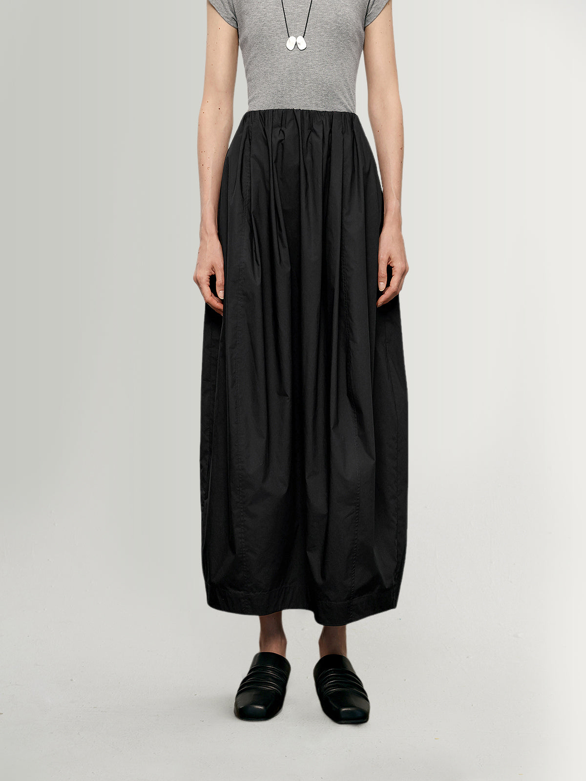 Pure Cotton Elastic Waist Skirt