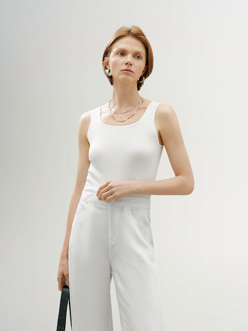 Load image 1 in gallery view. Leo Tank Top - White