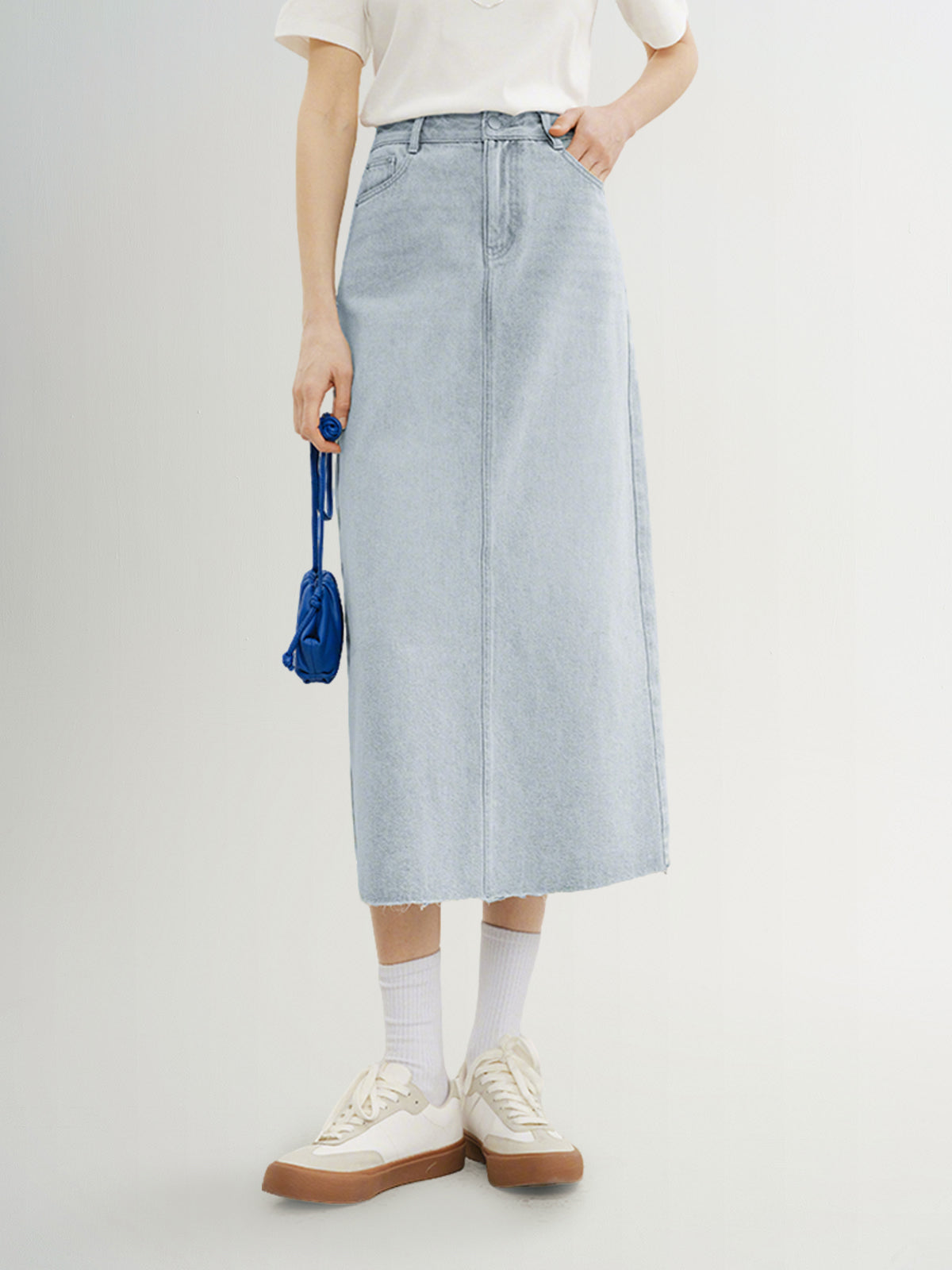 Denim Midi Skirt