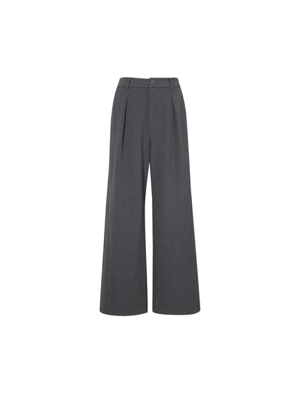 Women's Dark Gray Wide Leg Winter Pants 5EA152381