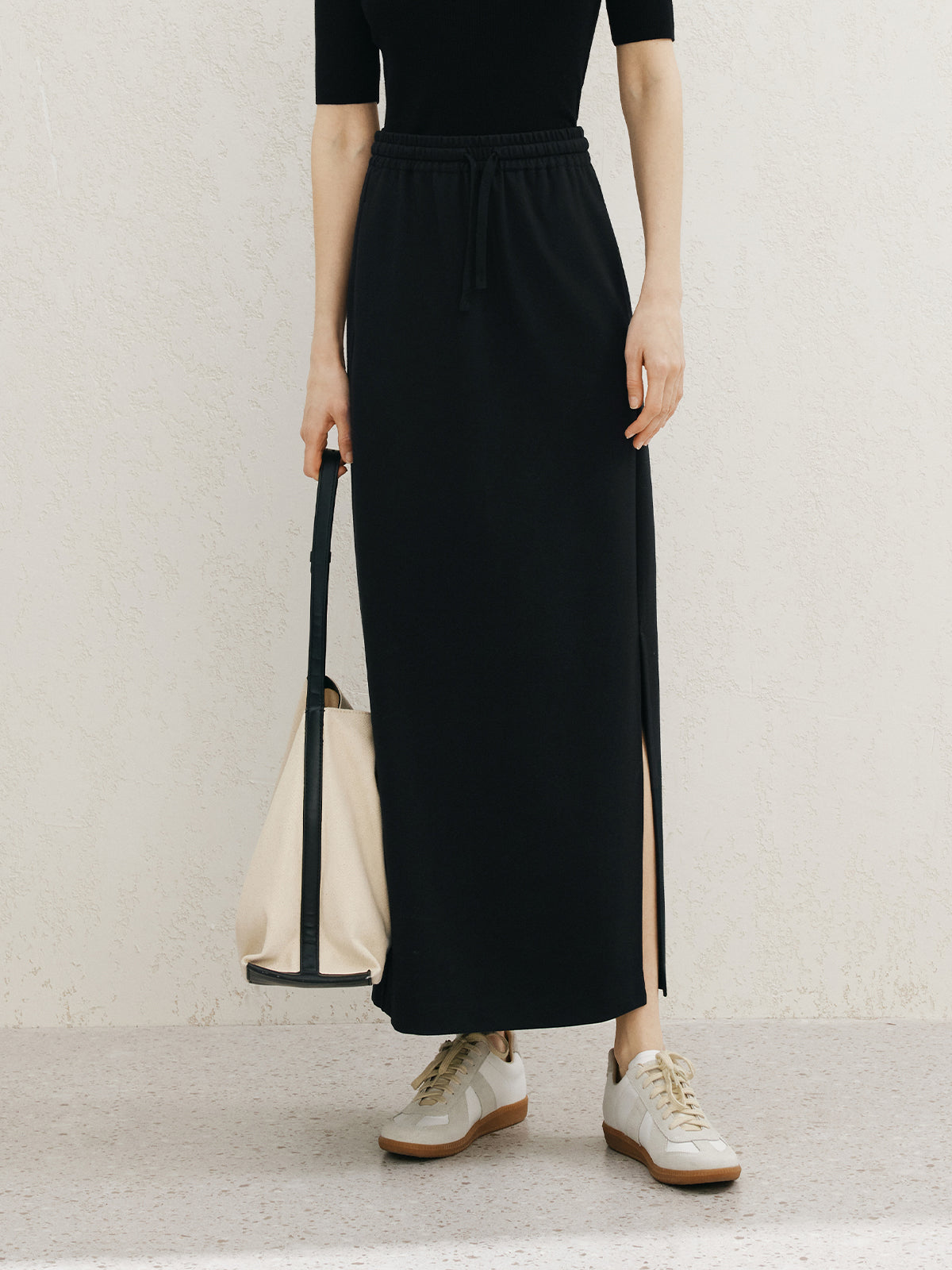 Straight Side Slit Skirt