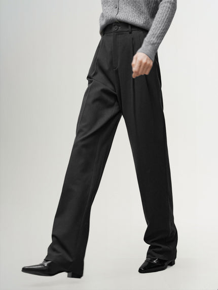 Women's Dark Gray Straight Fit Comfy Trousers 5EA152831