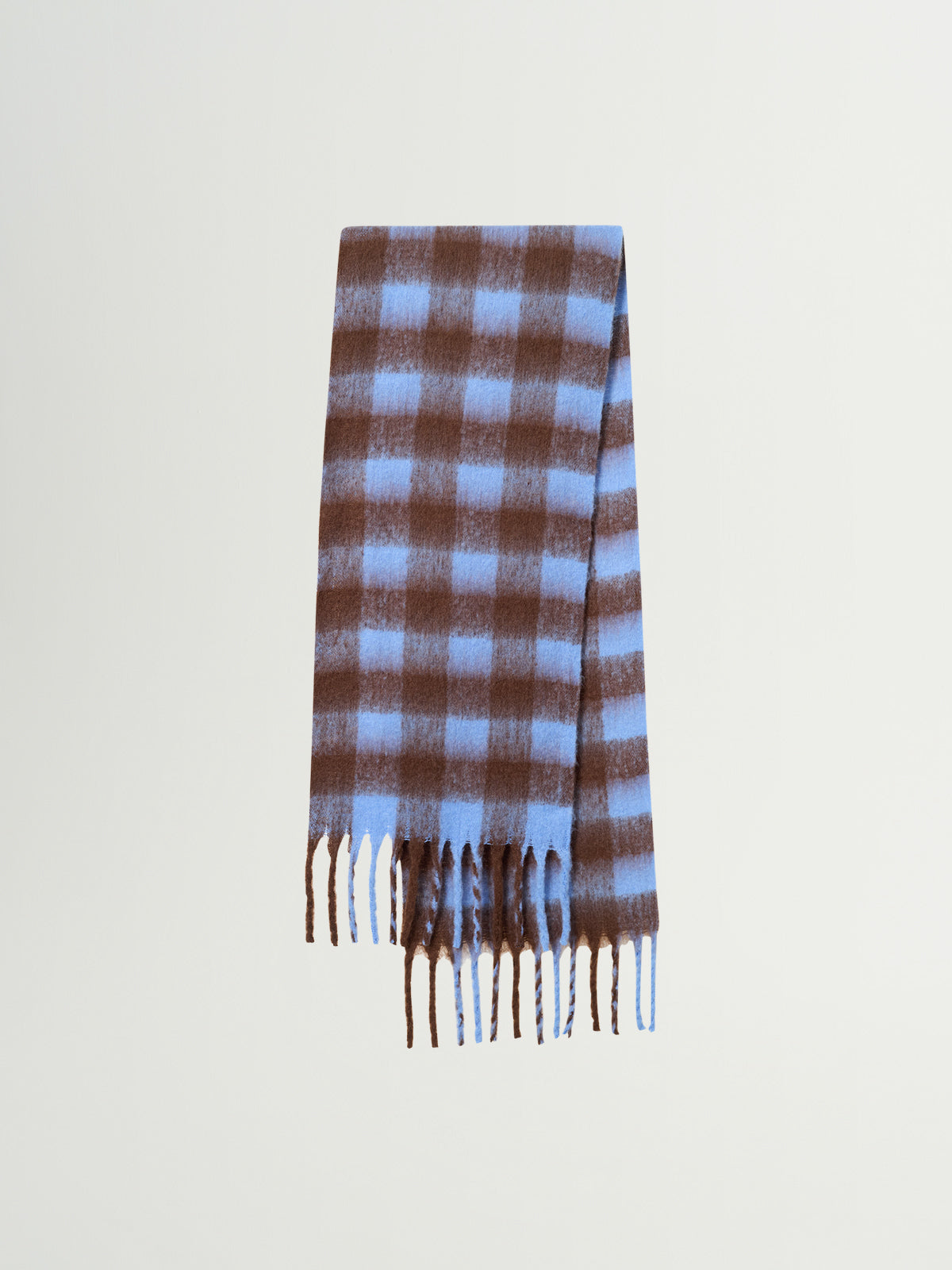 Navy Blue Plaid Scarf