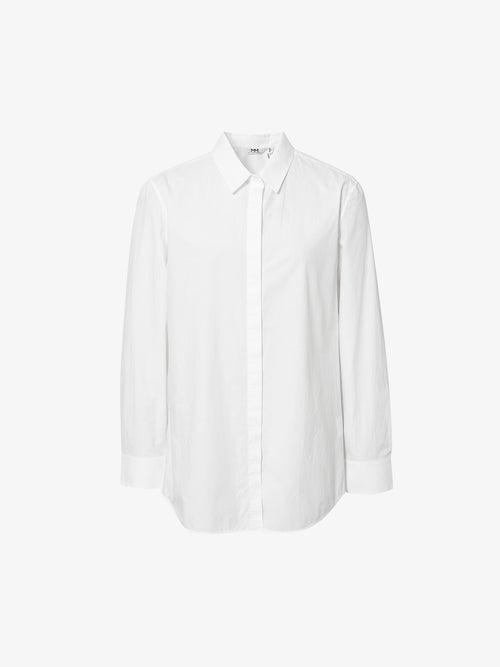 Load image 1 in gallery view. Concealed Placket Pure Cotton Shirt