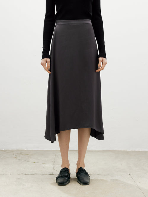 Load image 1 in gallery view. Flowy Acetate Skirt