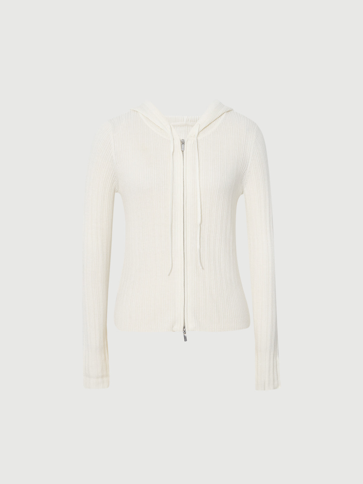 Knit Zip-Up Hoodie