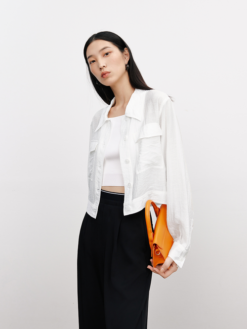 Load image 1 in gallery view. Lyocell Short Jacket