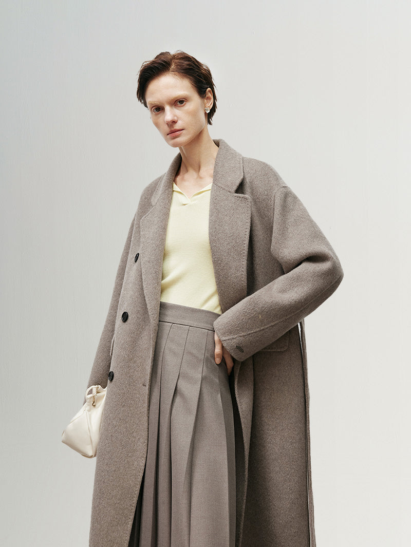 Lapel Wool-Angora Midi Coat - MEILLEUR MOMENT OFFICIAL STORE NEW YORK 