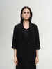 One Button 92% Silk Blazer