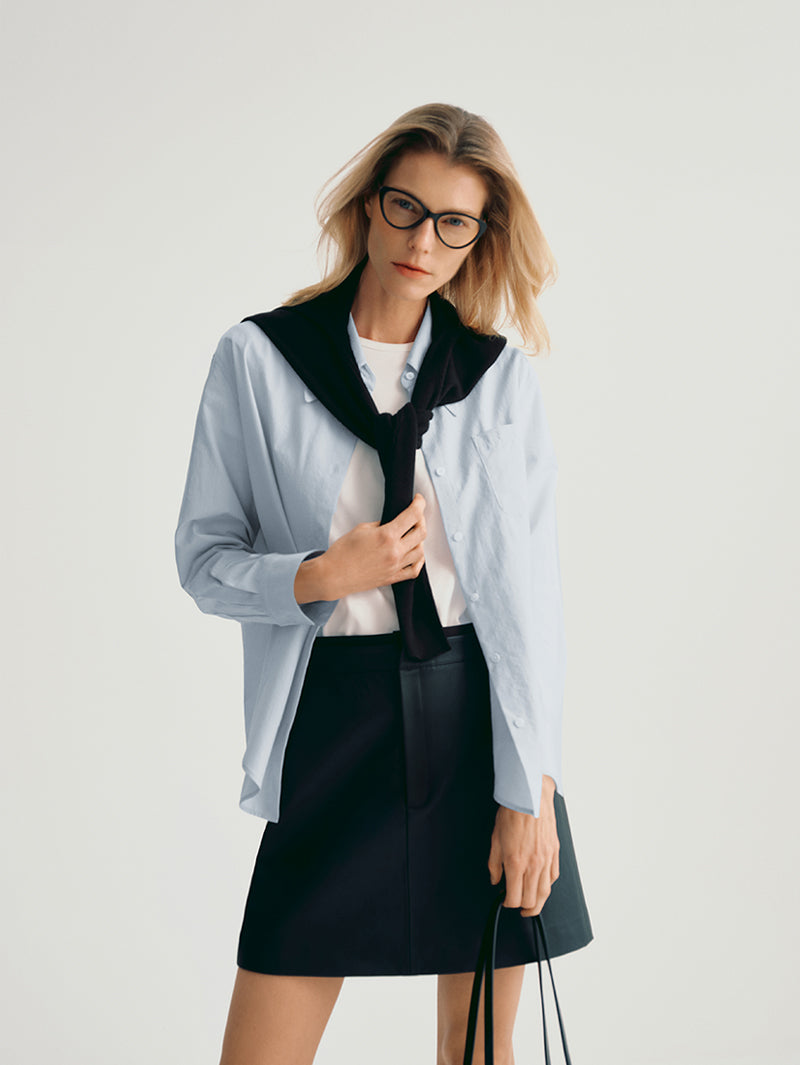 Pure Cotton Point Collar Shirt